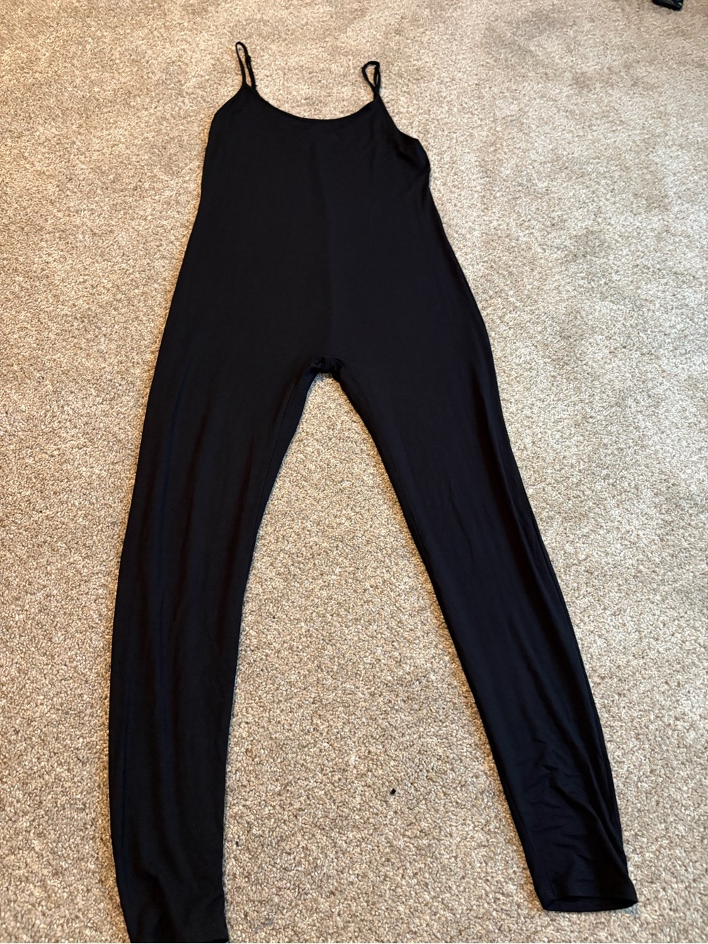 Fashion Nova Black Spaghetti-Strap Jumpsuit